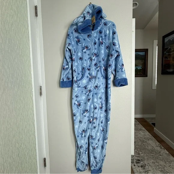 Disney Stitch Women's One-Piece Pajama - Picture 2 of 4